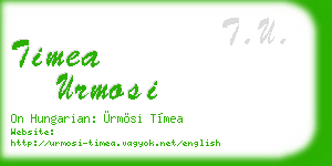 timea urmosi business card