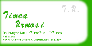 timea urmosi business card